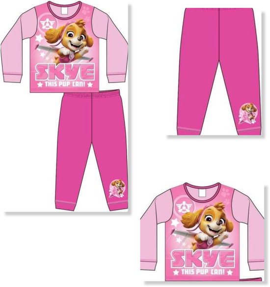 Paw Patrol Pyjama Fille Lot De 2 – Ensemble Manches Courtes + Short Skye & Everest, Pyjashort Enfant Officiel Pat Patrouille, Cadeau Fille