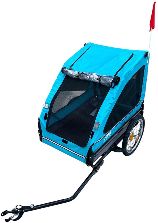Fietskar Hond Blauw Luxe Hondenfietskar tot 30 KG Opvouwbaar Hondenkar Fiets — afbeelding 5
