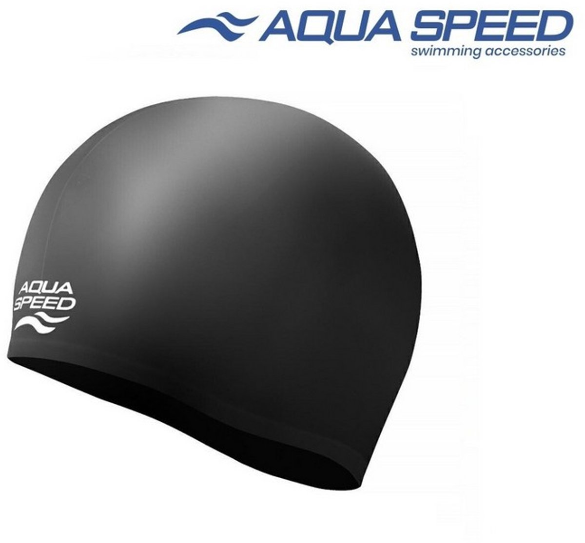 Aqua Speed Volume Cap Badmuts – Extra Ruimte & Comfort – Naadloos Siliconen – Chloorbestendig - Zwart