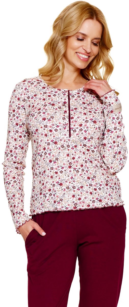 Doctor Nap Dames Pyjama Plus Size Flores PM.7307 36 / Rood