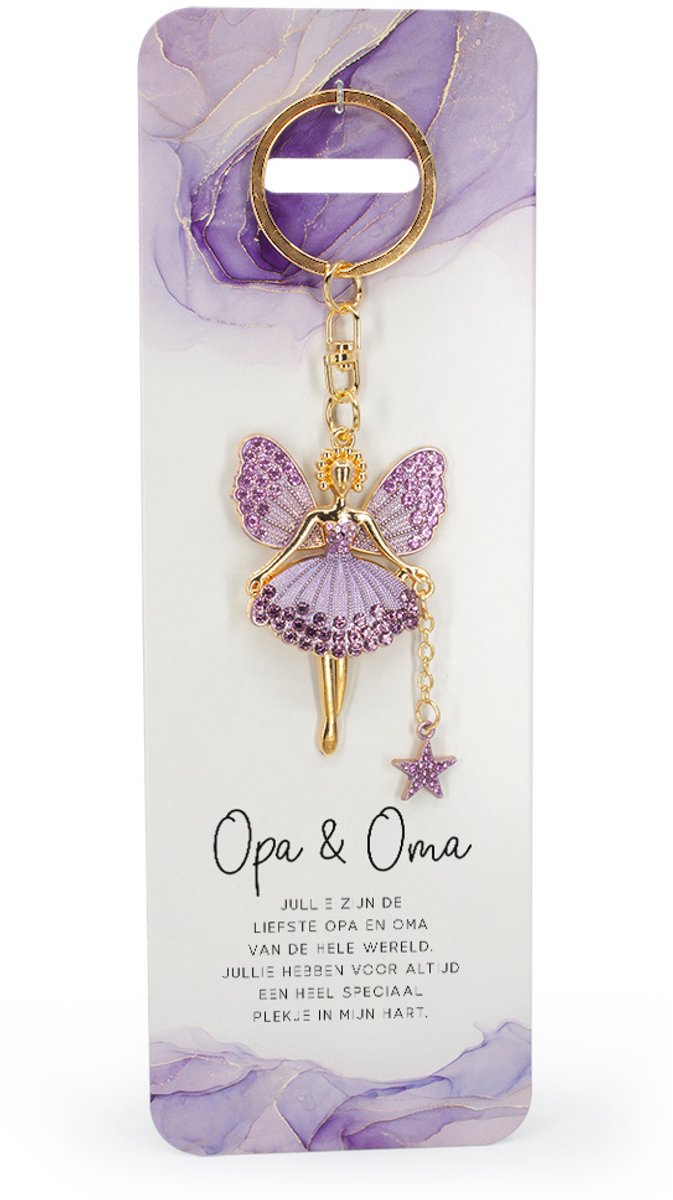 Engel Sleutelhanger "Opa & Oma"