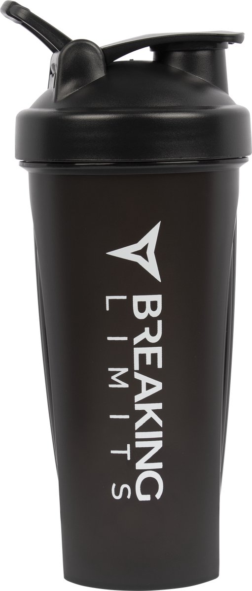 Breaking Limits Shakebeker - 700 ml - Met Mixbal - Shaker - Drinkfles - Zwart
