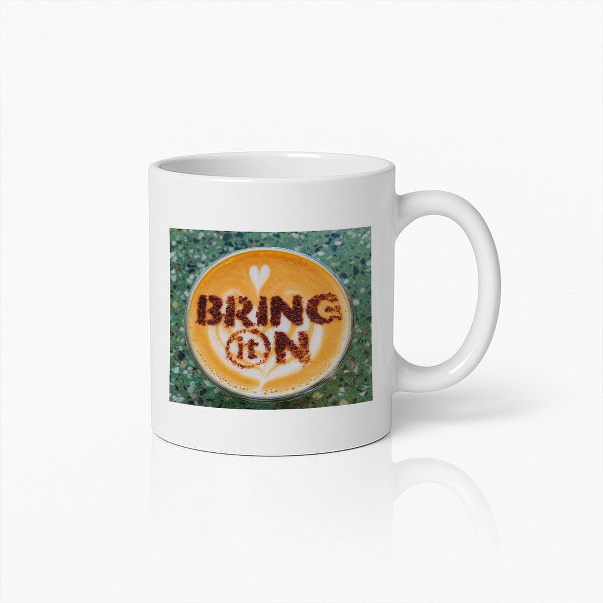 330ml Motivational Koffiemok met 'Bring It On' Ontwerp – Perfect voor je Ochtend Boost