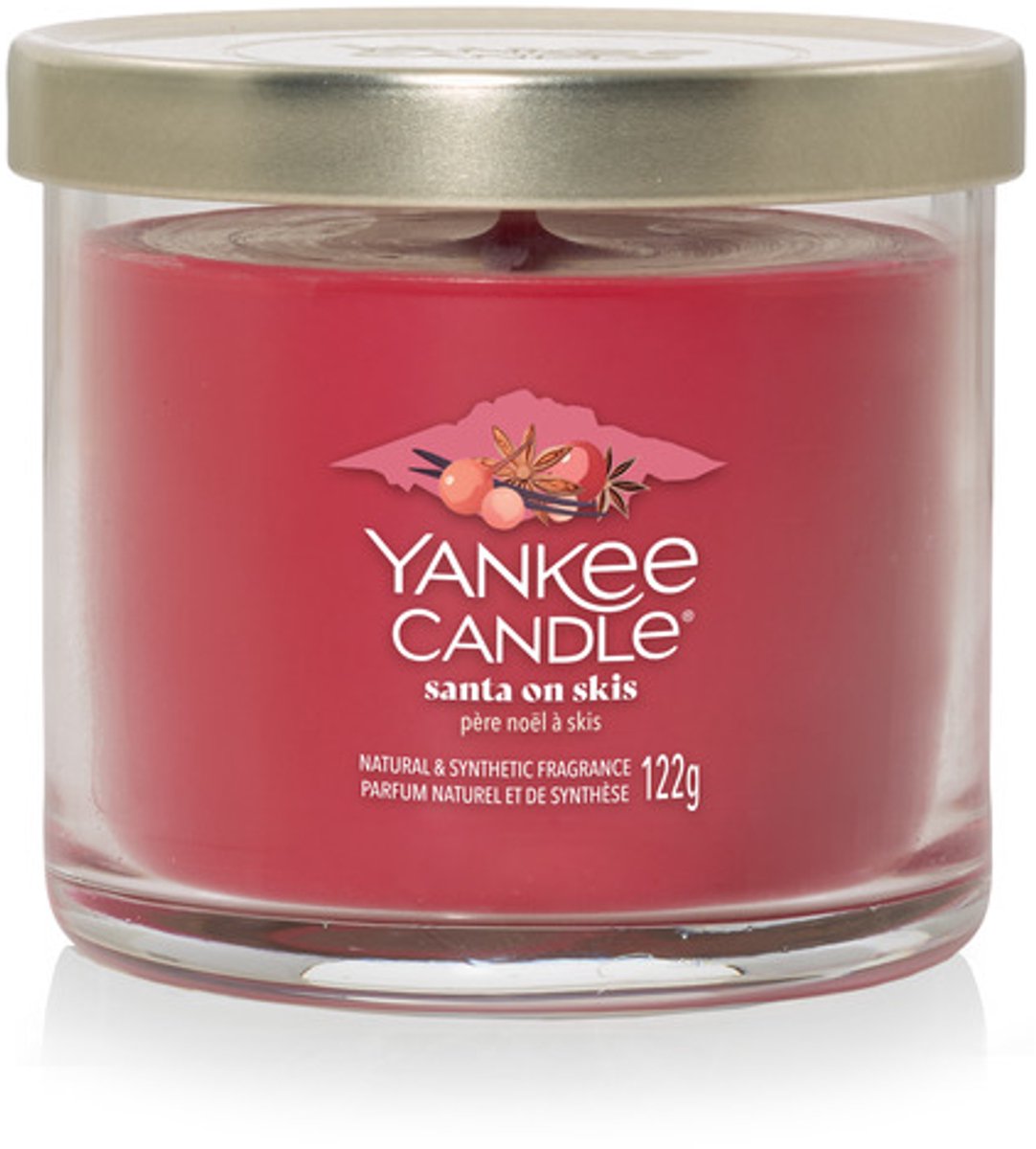 Yankee Candle Santa on Skis - Small Tumbler Rood
