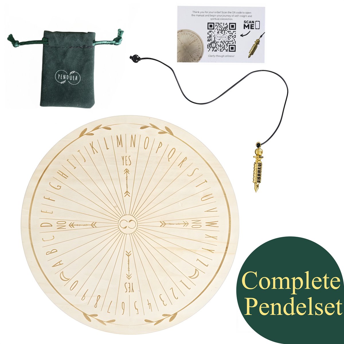 Pendula Pendelset - Pendel - Inclusief Alfabetbord en Handleiding - Pendulum - Pendelen - 