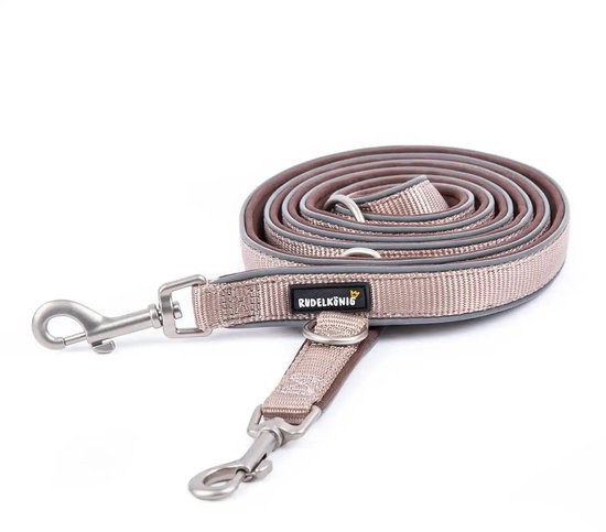 Rudelkönig Halsband Paola - Verstelbare en Reflecterende Hondenhalsband in Zwart - Voor Middelgrote Honden