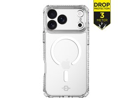 ITSKINS Doorzichtig Hoesje geschikt voor Apple iPhone 17 Pro MagSafe Telefoonhoesje Hardcase | ITSKINS Level 2 HybridMagClear R Backcover Shockproof | Geschikt voor MagSafe | Geschikt voor Draadloos Opladen met Magnetische Ring | Geschikt voor