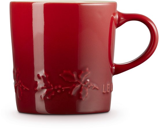 Tasse Le Creuset - Holly Christmas - Rouge cerise - 350 ml