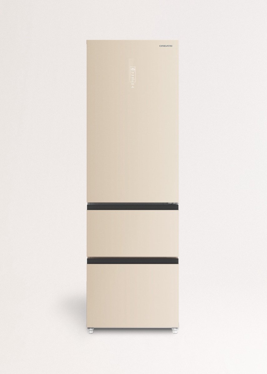 CREATE - 401L koelkast in Italiaanse stijl met Space Pro en Care+ - Zand - FRIDGE STUDIO COMBI PRO FLEX 401