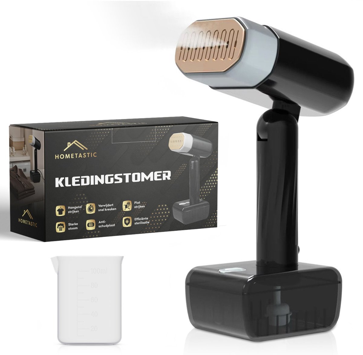 Hometastic® Luxe Kledingstomer - 5 Standen Voor Iedere Stof - 25 Sec Opwarmtijd - Handstoomreiniger - Stoomapparaat Kleding