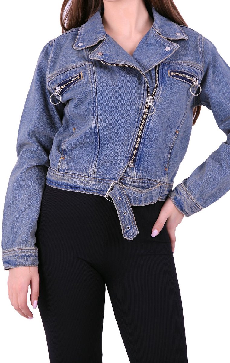 BLUE DENIM JACKET SELENZ - Dames Jas - Maat M