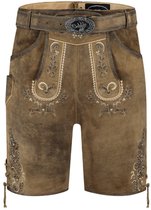 Oktoberfest Lederhose Short Antik Oak Brown, avec Riem - Taille 62