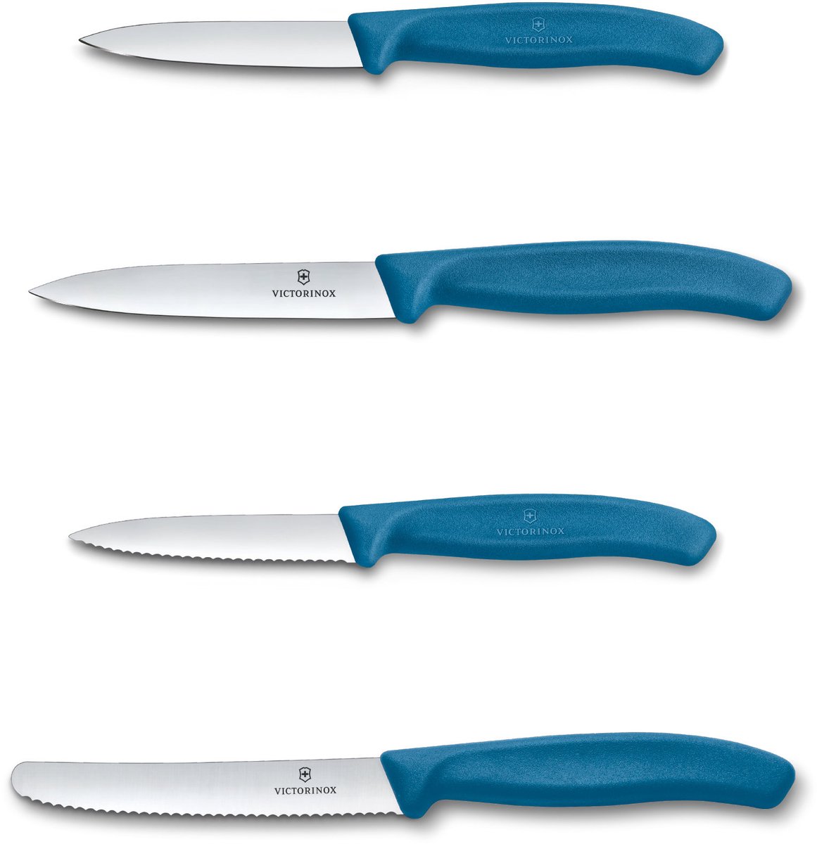 Victorinox Swiss Classic Keukenset 4-delig - Blauw - RVS/pp