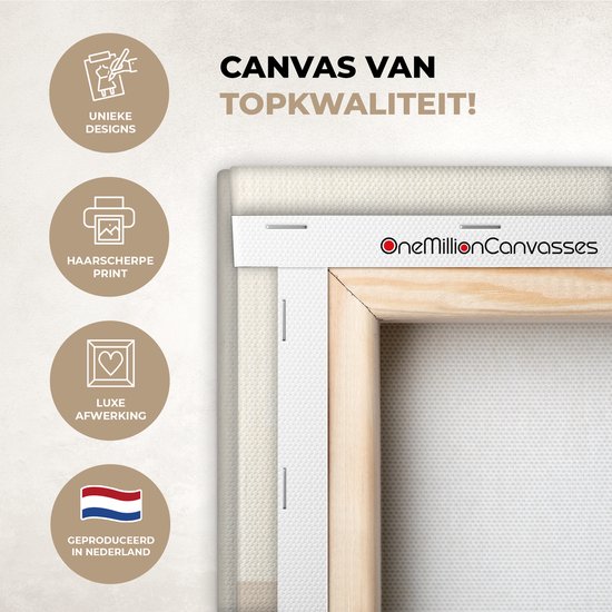 Toile Peinture Marbre - Rose - Abstrait - 60x40 cm - Décoration murale