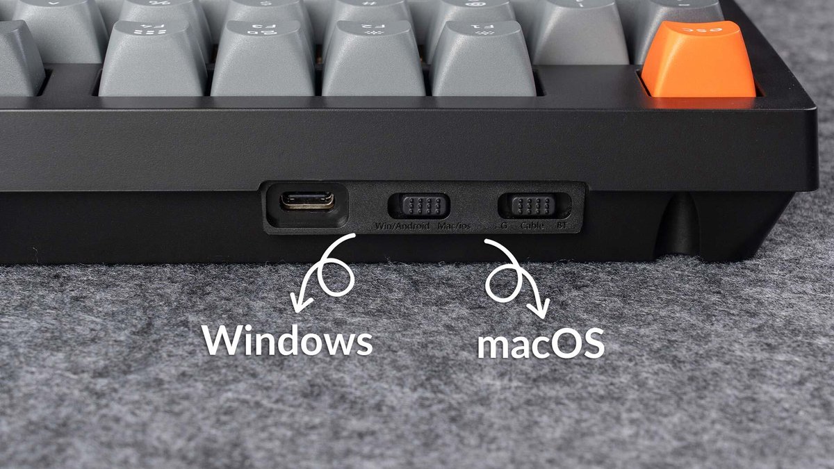 Keychron K10 Max QMK toetsenbord Universeel USB + RF Wireless + Bluetooth Amerikaans Engels Zwart thumbnail 3