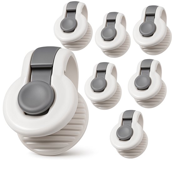 BOTC Dekbedclips - Stevige Dekbed clips - 6 Stuks - Dekbed Knijpers - Dekbed Klemmen - Klemmen - Clips - Dekens - Lakens - Grijs