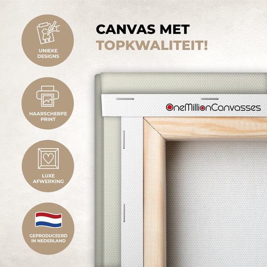 Tableau sur toile Hippie - Mandala - Vert - Boho - Fleurs - 80x40 cm - Décoration murale