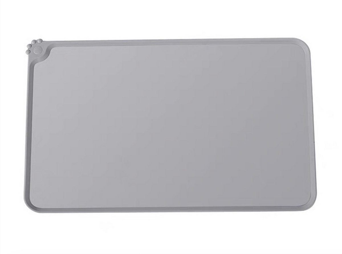 Nixnix® - Dieren voeder mat - Siliconen - 55cm x 38cm - Grijs - Maat L