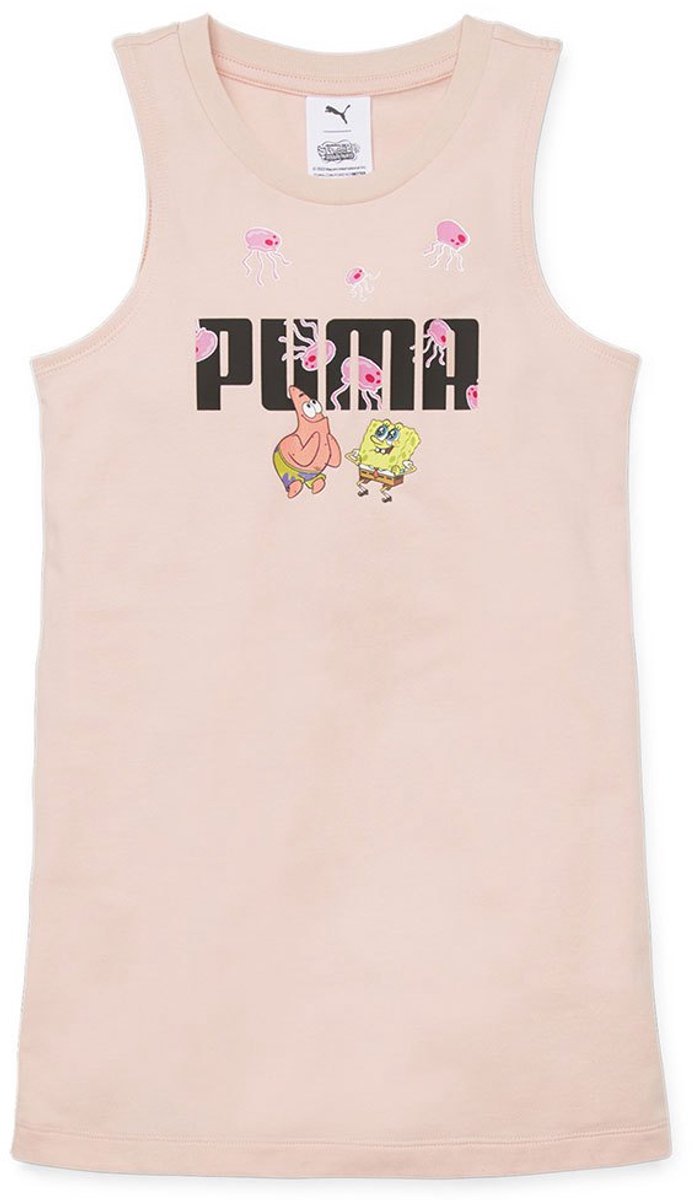 Puma X Spongebob Tan Mouwloze Jurk 24 Months-3 Years Meisjes Rose Dust