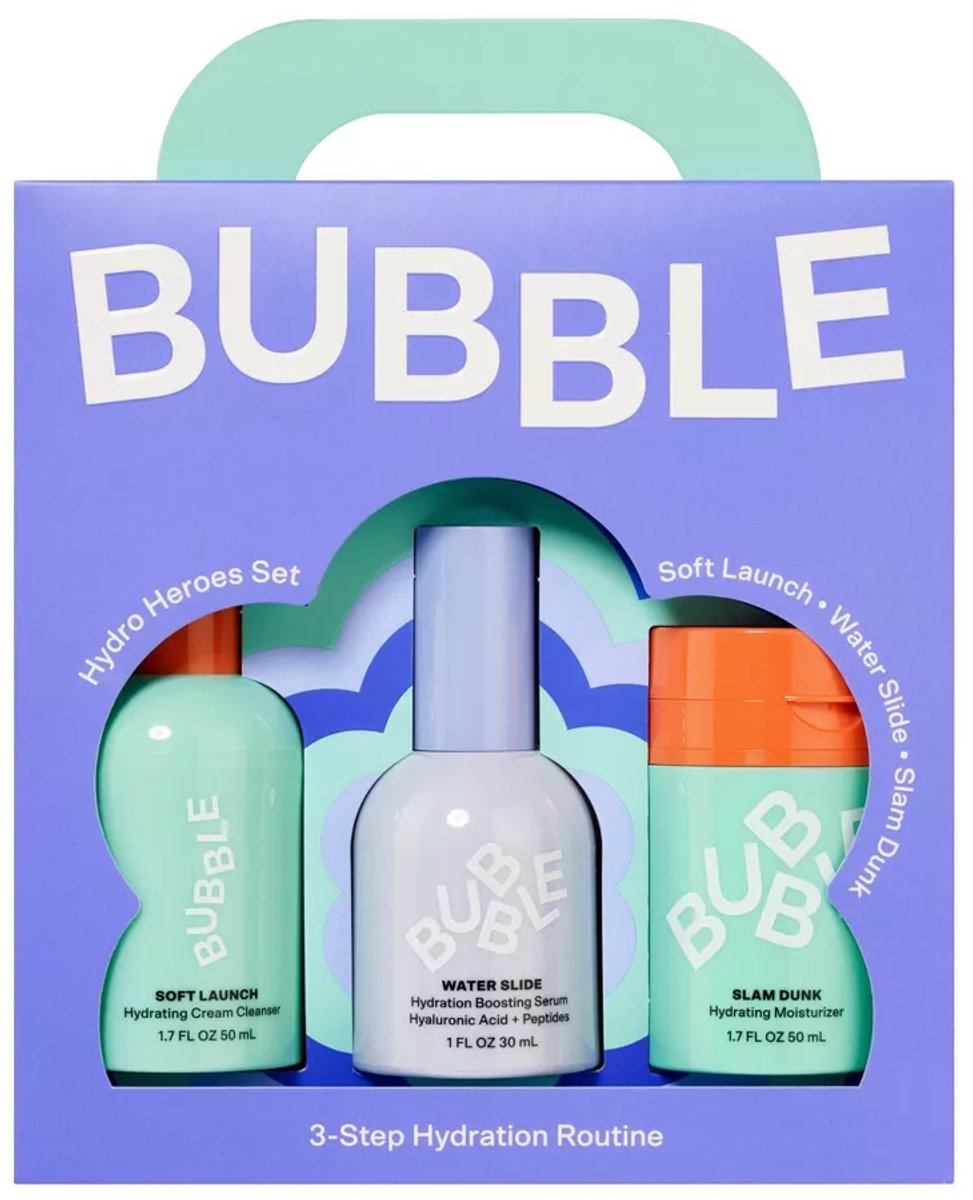 Bubble Skincare Hydro Heroes – 3-Step Hydration Routine Kit – Hydraterende Skincare Set