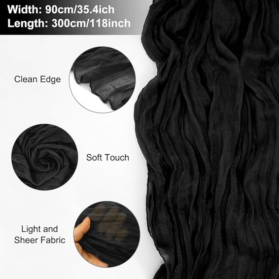 Artoid Mode Gaas tule glitterfolie roze 3 stuks tafellopers 70 x 300 cm