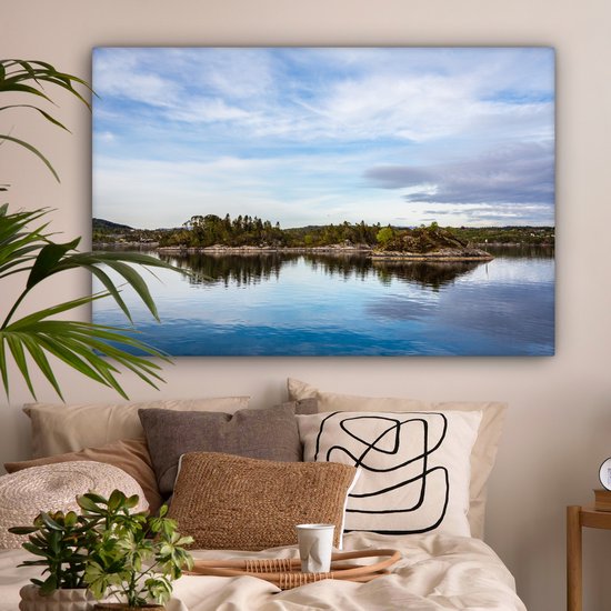 Mer du Nord à Noordwegen 140x90 cm - Tirage photo sur toile (Décoration murale salon / chambre) / Mer et plage