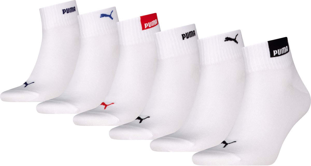 Puma Unisex Sokken 6 Pack Wit