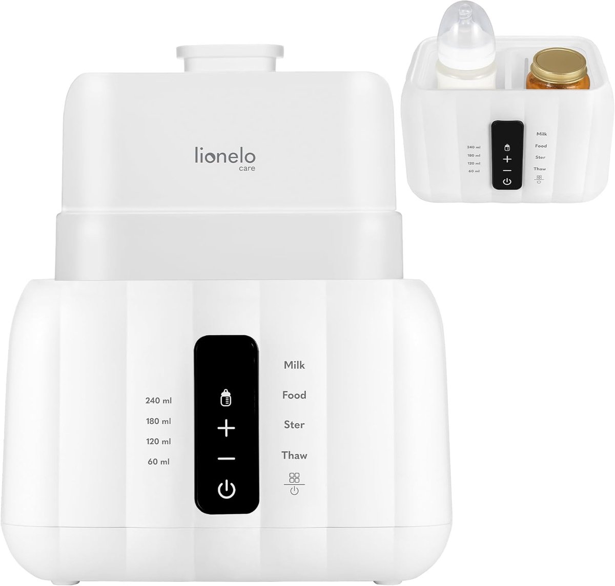 Flessenwarmer 6-in-1 voor Baby's met Dubbele Kamers | Ideaal voor Gelijktijdig Verwarmen en Steriliseren | Veilige en Nauwkeurige Temperatuurregeling