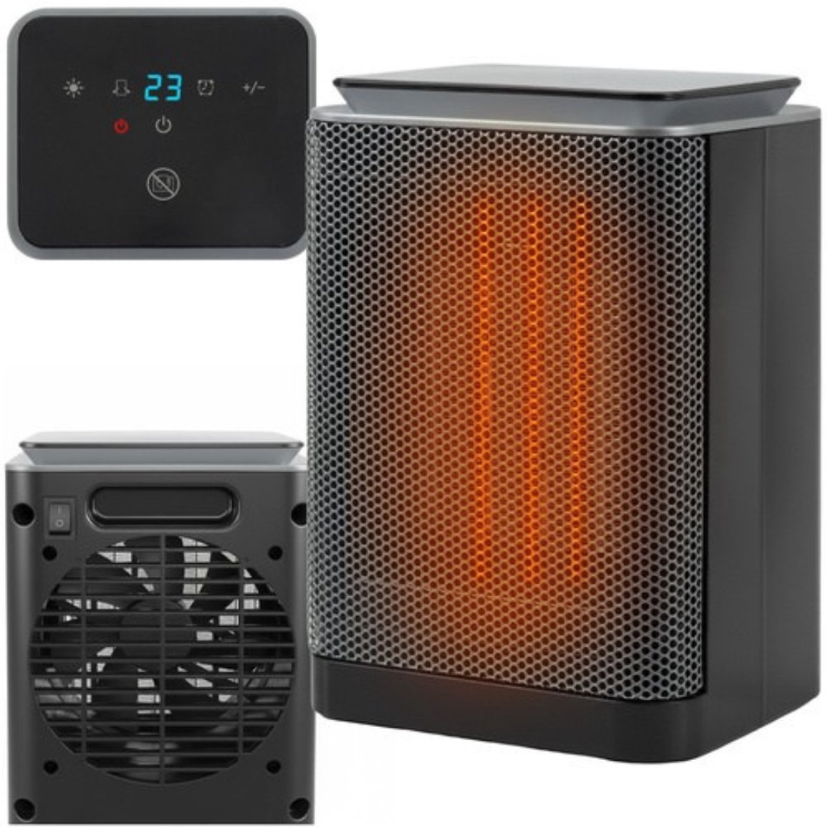 MOZY® - Keramische Luchtverwarmer - Zwart - 3 Warmtestanden - Met Timer - Heater - Warme en Koude Lucht - Kachel