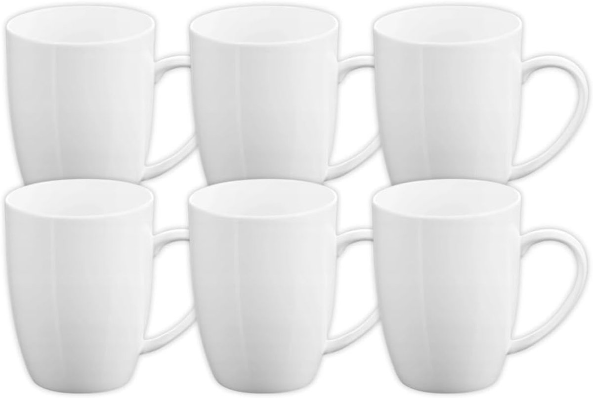 Wilmax - Porseleinen Kopje - 460 ml - Set van 6