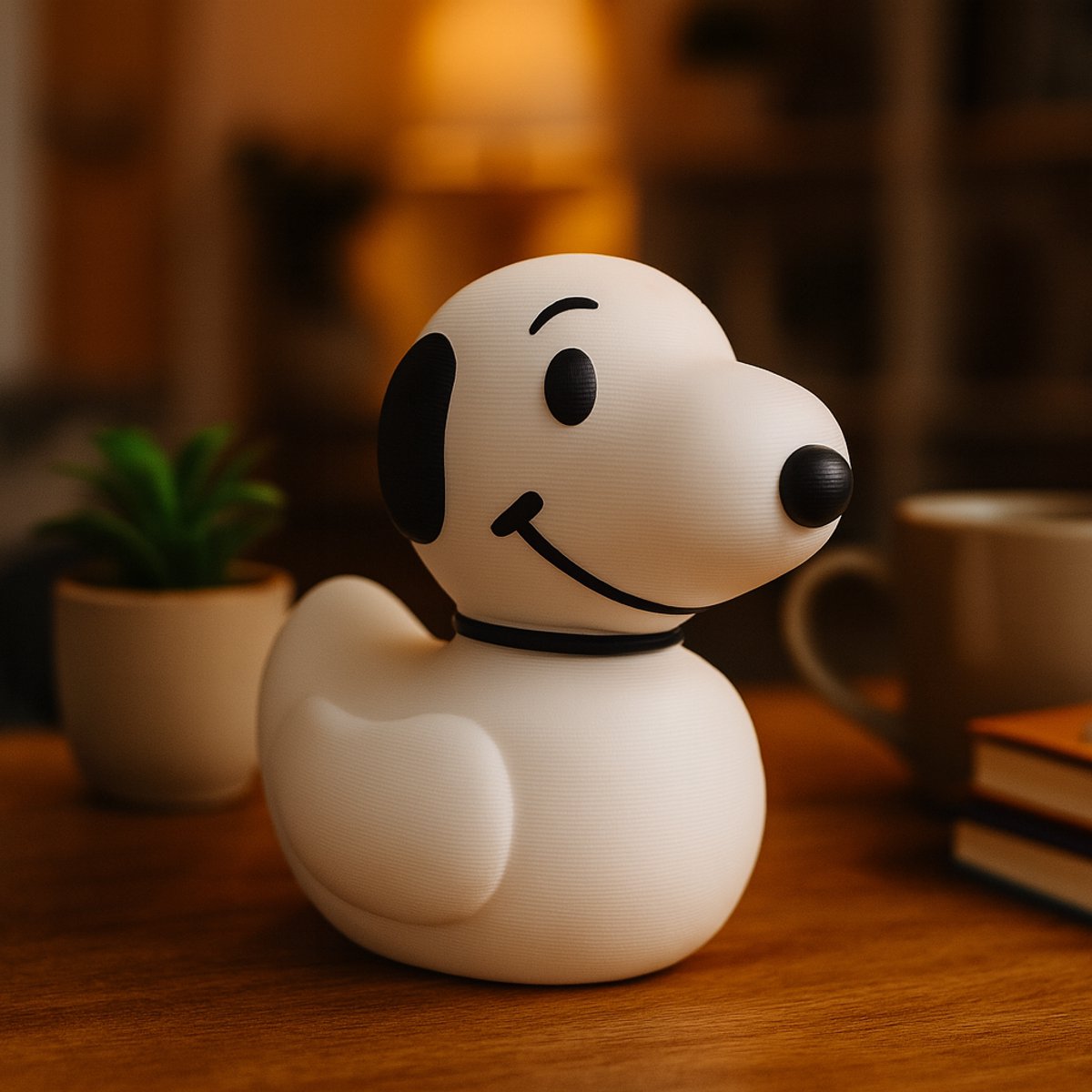 TheDuckSpecialist – Kleine Snoopy Eend – 3D-geprint Hond-Thema Beeldje – Charming Decor Gift