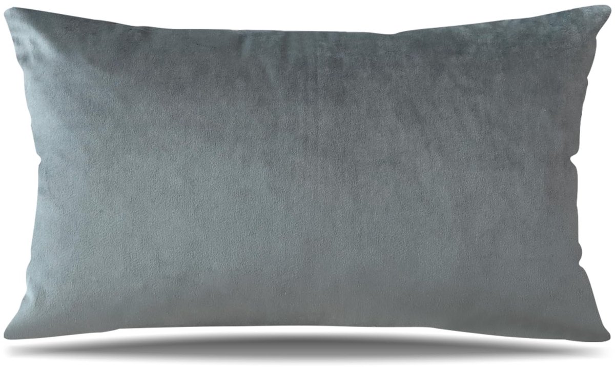 Ibenzoa Decoratieve fluwelen kussensloop voor bank of slaapkamer in grafietgrijs