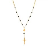 Sierlijke beschermende ketting - Fleur-de-lis kruis - Koningschap
