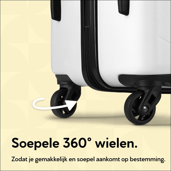 BHPPY Reiskoffer groot 76x49x29cm - Lichtgewicht koffer met 95L inhoud - Reiskoffer met wielen - Veilig cijferslot - Seashell