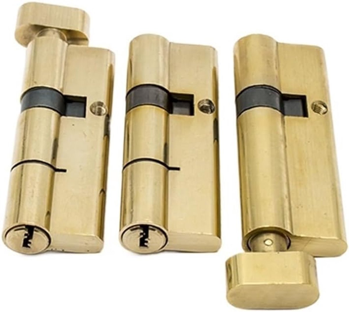Cilinderslot met dubbele enkele cilinder | 100/105/110 mm | Veilig deurslot met anti-pick- en boorbescherming