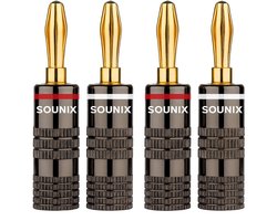 Sounix Banaanstekker - Banaan Stekker 8 stuks - Gold plated