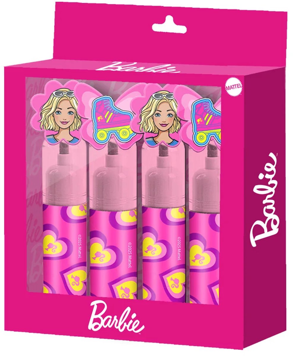 Karactermania - Barbie Mix - 4 Markeerstiften - Alcohol markers - 4 Marker Set