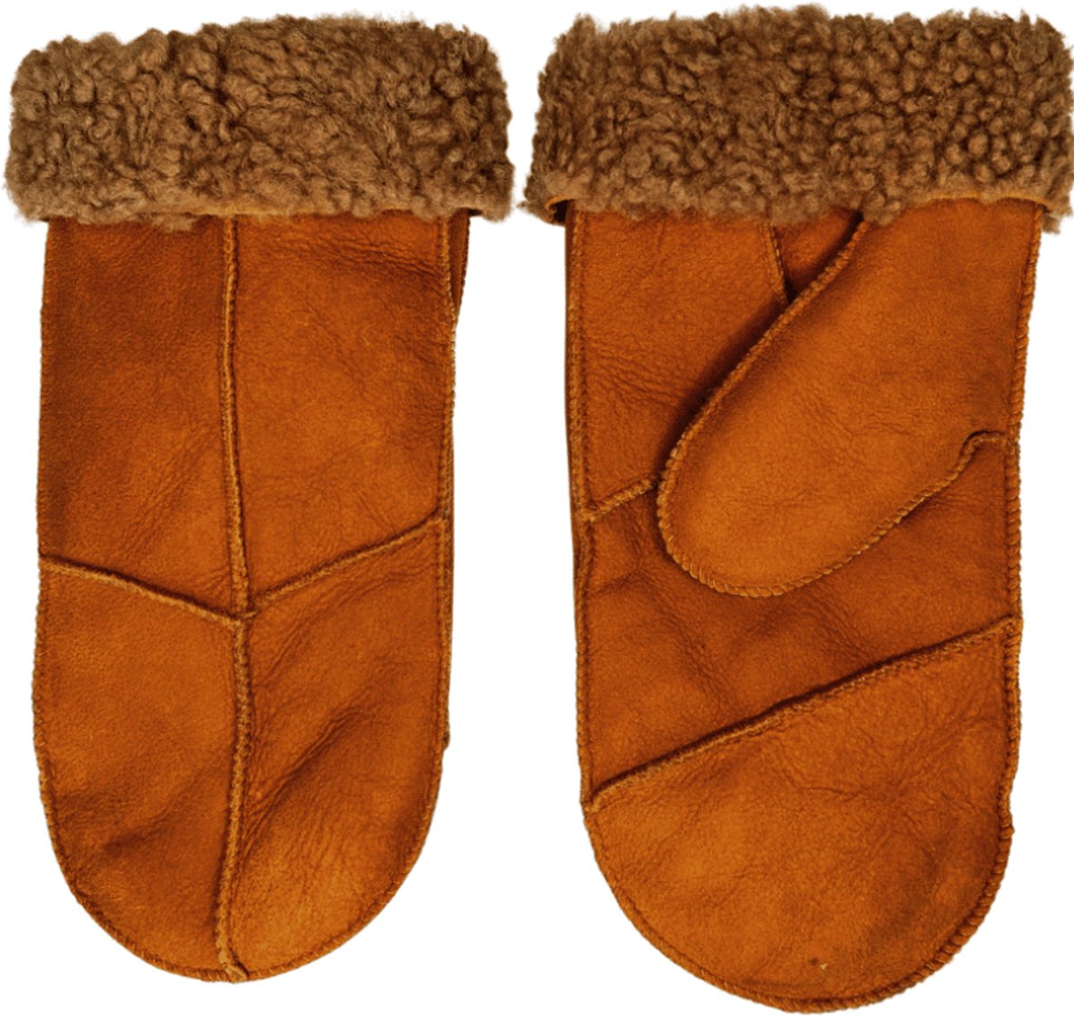 Leren wanten dames - Lammy dames winter - Winddicht en waterafstotend - Wol - Cognac- Maat M — cadeau in Mode & Accessoires - foto 3