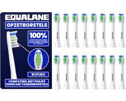 Philips Sonicare Opzetborstels geschikt voor Philips Sonicare - Universele Opzetborstels - Normale Borstelharen - Wit - 16 Stuks