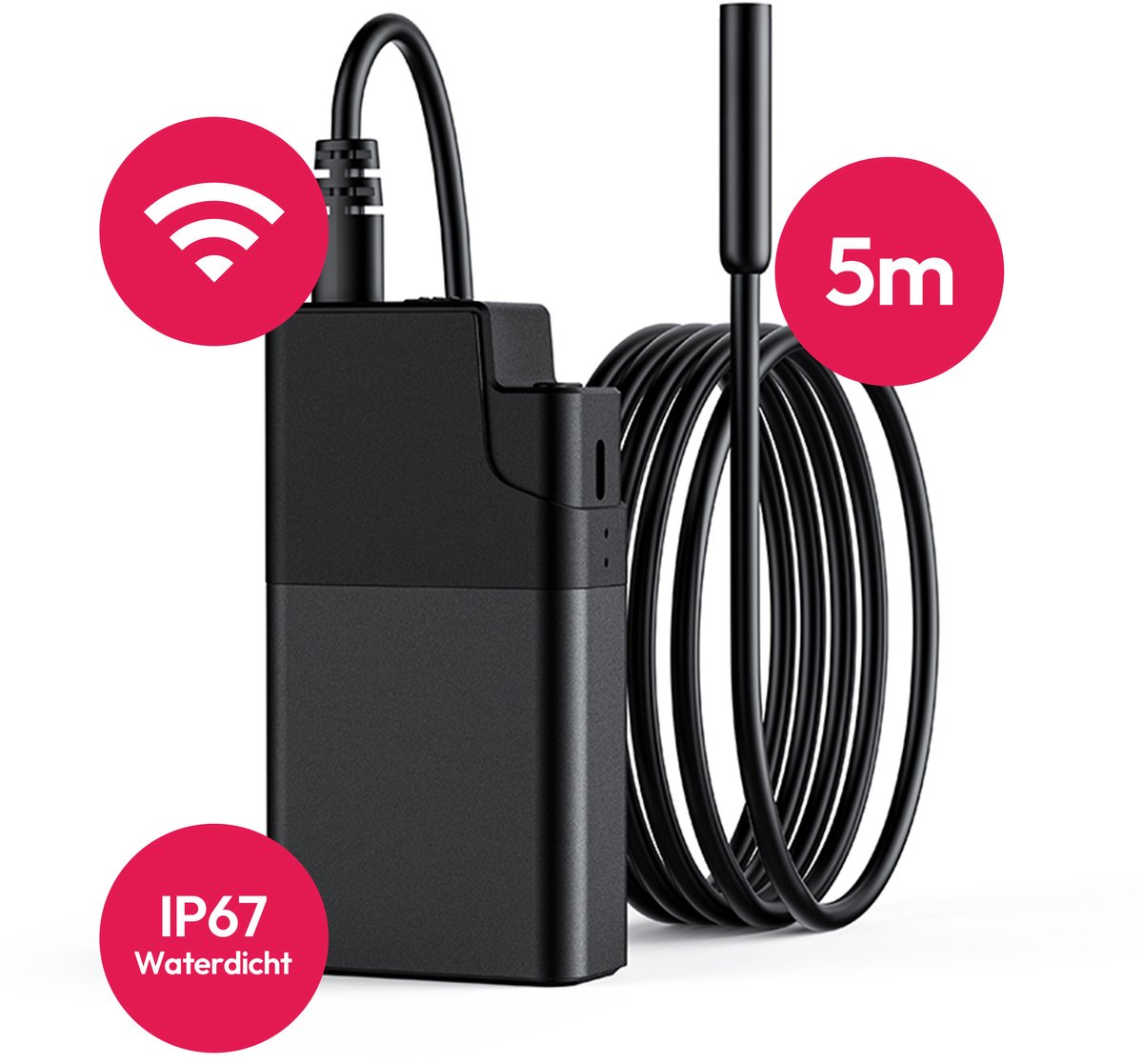 Vlectro WiFi Endoscoop camera – 5 Meter – Waterdicht & Flexibel