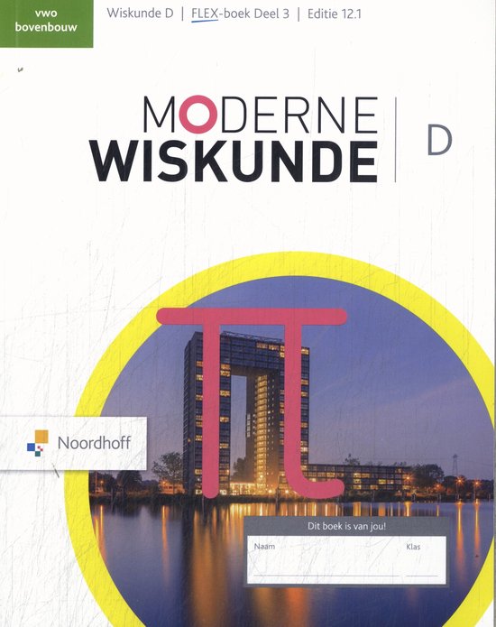 Moderne Wiskunde vwo bovenbouw wiskunde D FLEX boek 3 - cover