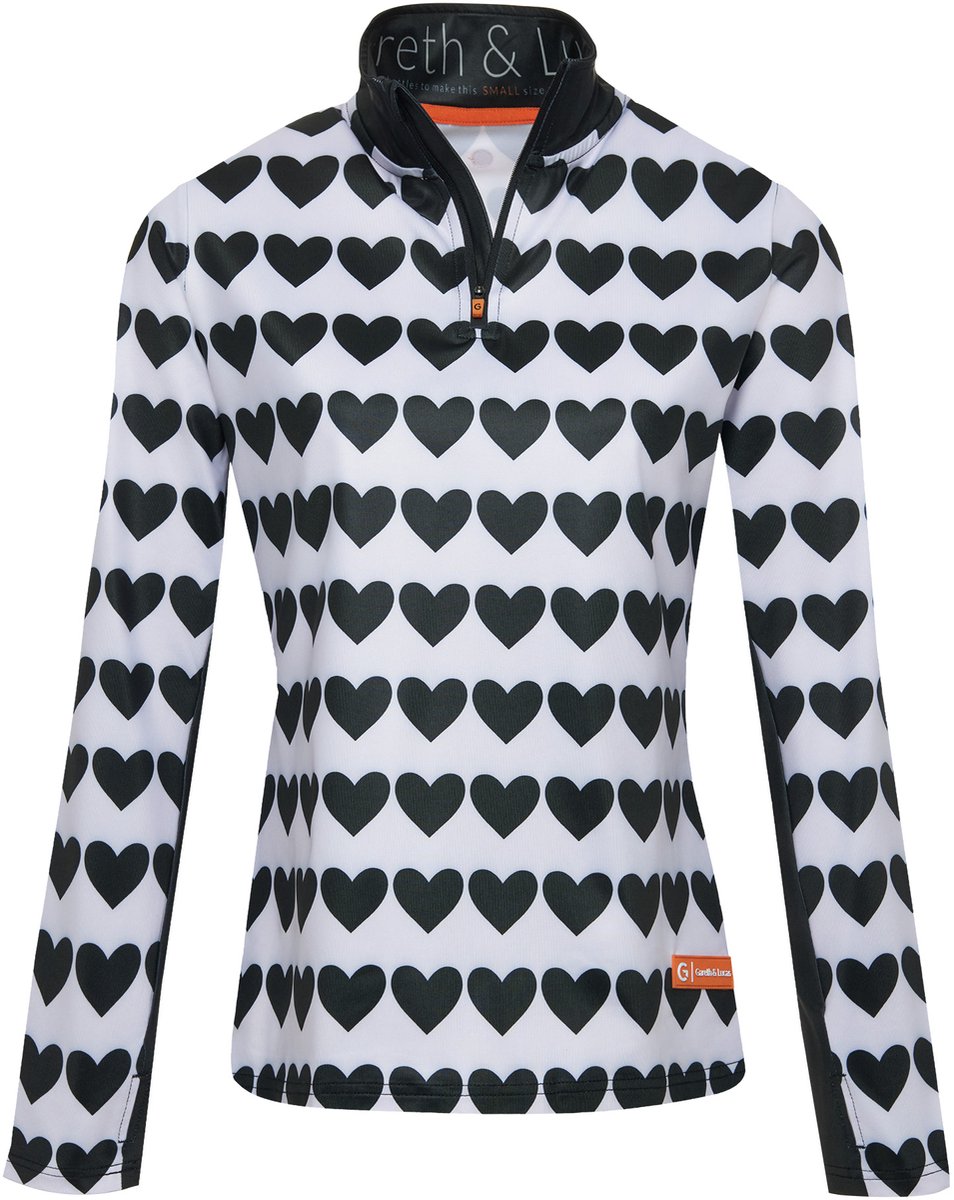 Gareth & Lucas Skipully The One Hundred and Fourteen Dames 100% Gerecycled Polyester Midlayer Sportshirt Wintersport Wit