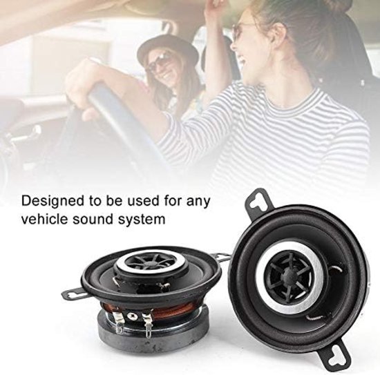 Set van 2 Auto Luidsprekers - 3,5 inch Coaxiale Units met Krachtig Geluid van Merkloos — afbeelding 3