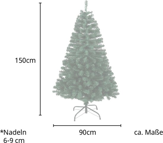 SVITA kunstmatige kerstboom kerstboom decoratie kunstboom PVC 150... SVITA kunstkerstboom 150cm - met dennenappels en bes... Alle Kunstkerstbomen - Kunstkerstbomen in de maten 120 cm, 150