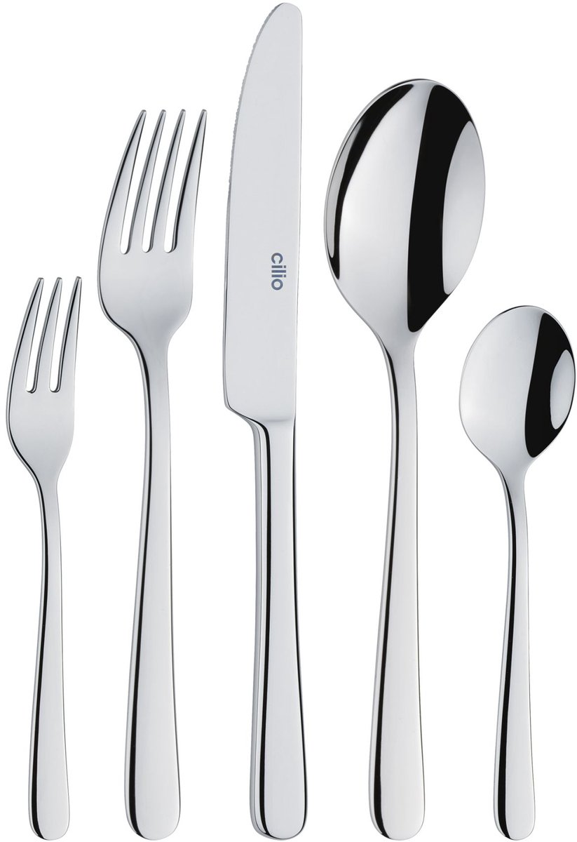 Cilio Roma - Bestekset - 30-delig - 6 persoons - Gepolijst RVS