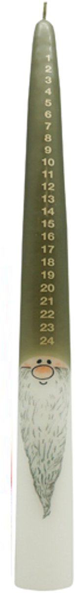 Adventskaars - 39 cm - Adventskaars kalender - ong. 35 branduren - PER 2 STUKS