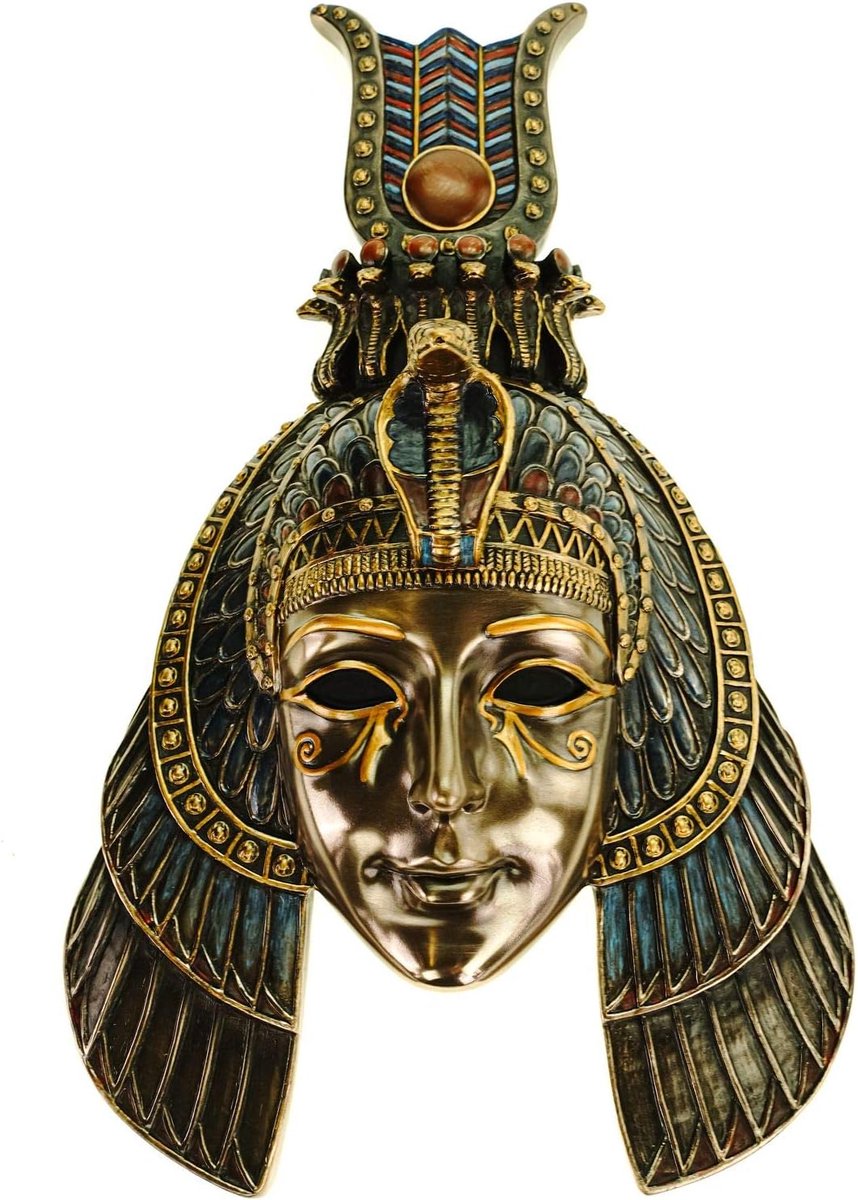 Veronese Design Belled/figuur - Koningin Cleopatra Gezichtsmasker - (hxbxd) ca. 28cm x 17cm x 7xcm