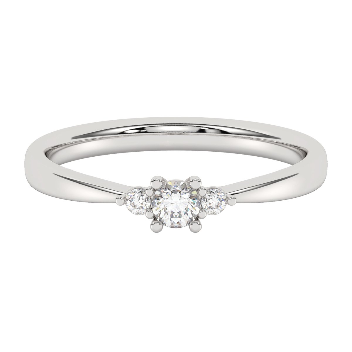Diam Addict Ring 585 Weißgold mit im Labor gezüchtetem Diamanten