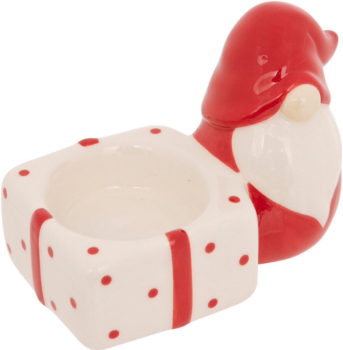Kaarsenhouder met kerstkabouter