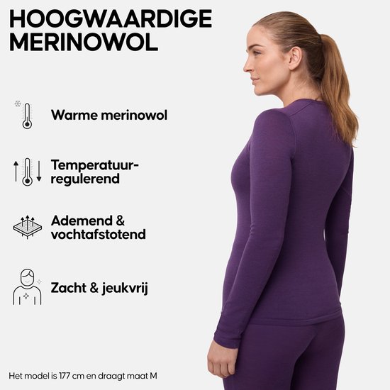 DANISH ENDURANCE Thermo Ondershirt met Merino Wol voor Dames, Lange